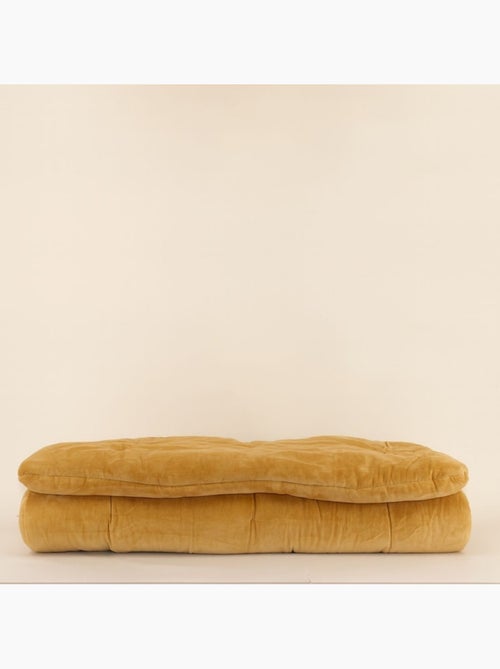 Edredon en velours de coton 80x200cm - Kiabi