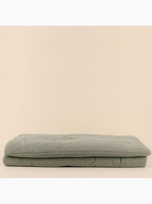 Edredon en velours de coton 80x200cm - Kiabi