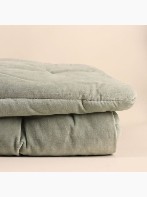 Edredon en velours de coton 80x200cm - Kiabi