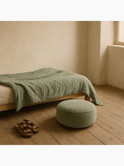 Edredon en velours de coton 80x200cm - Kiabi