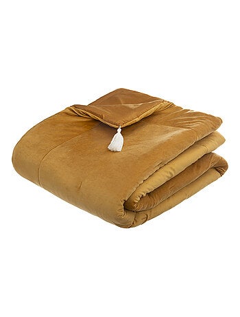 Édredon en velours et pompons