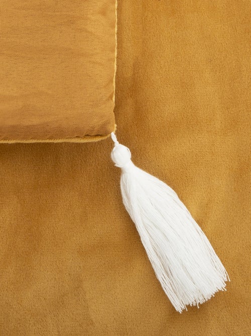 Édredon en velours et pompons - Kiabi