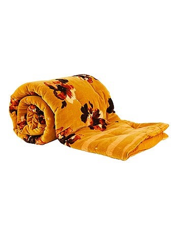 Édredon en velours fleuri