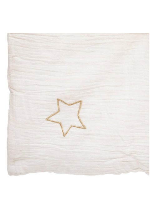 Édredon gaze de coton 100x140 blanc - Kiabi