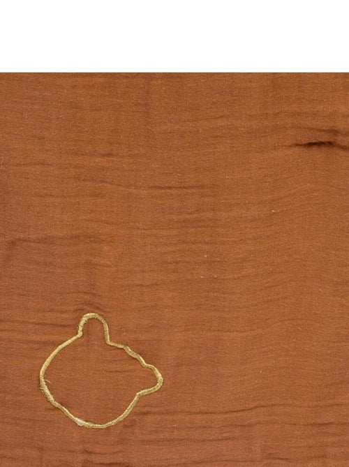 Édredon gaze de coton 100x140 noisette - Kiabi