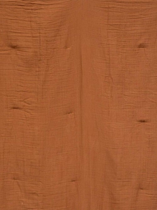 Édredon gaze de coton 100x140 noisette - Kiabi