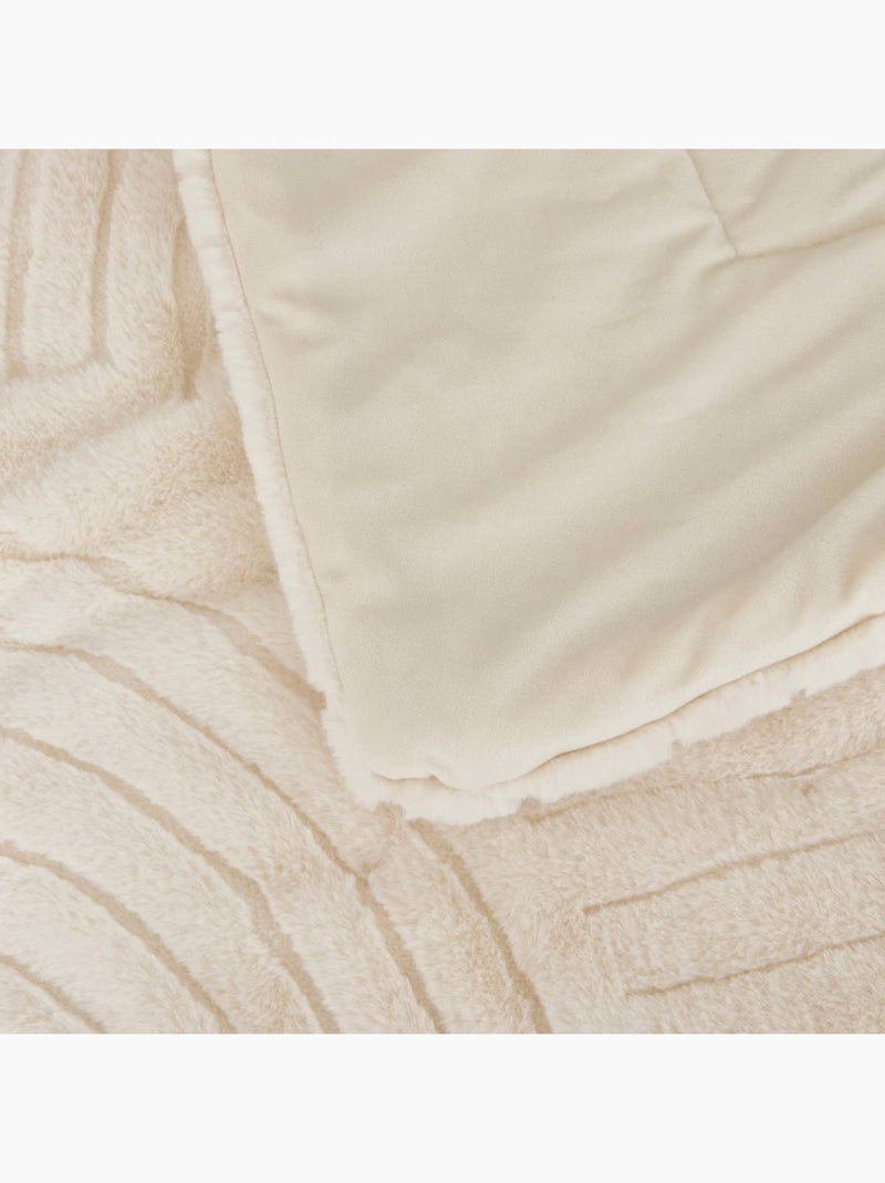 Édredon jacquard Arka Blanc cassé - Kiabi