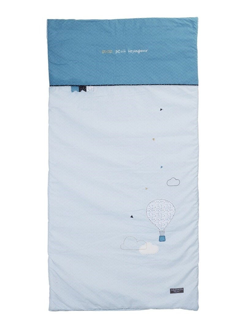 Edredon lit bébé en coton - Bleu - Kiabi