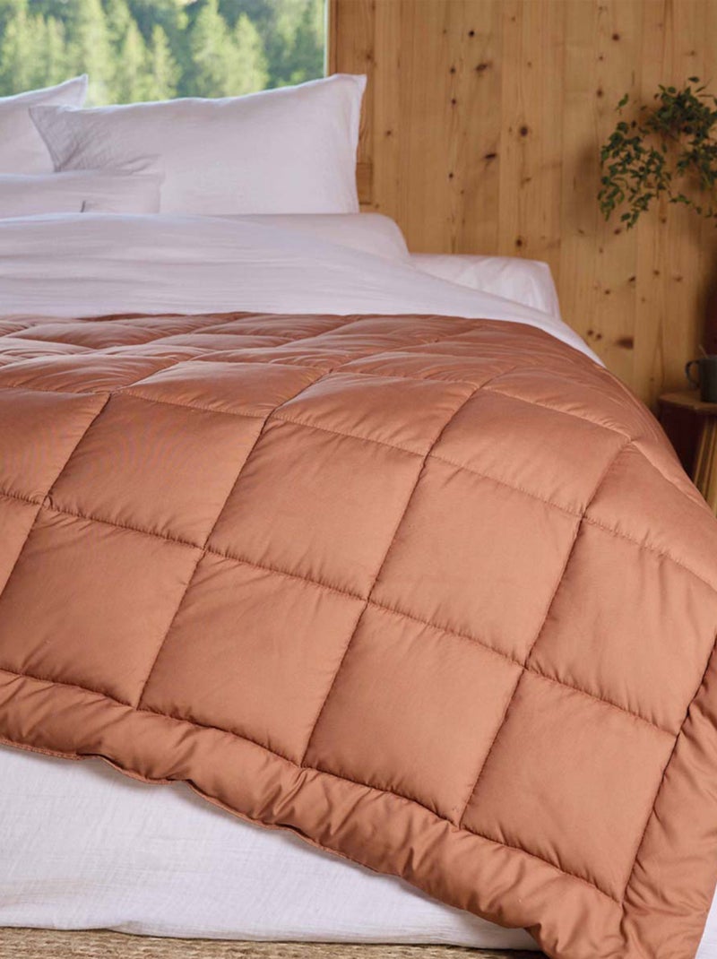 Edredon matelassé peau de pêche Oekotex Cuivre - Kiabi