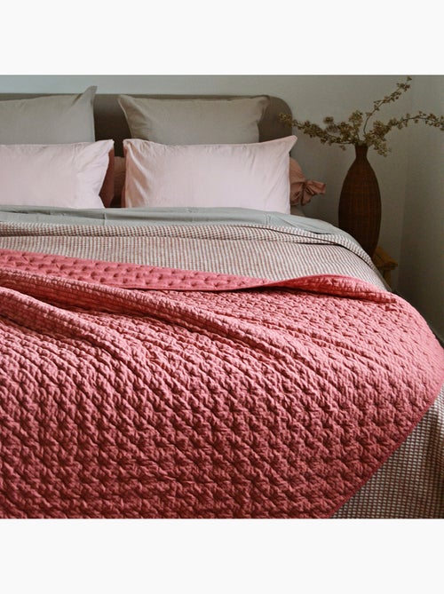 Edredon ou jeté de lit matelassé microfibre - Kiabi