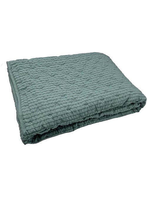 Edredon ou jeté de lit matelassé microfibre - Kiabi