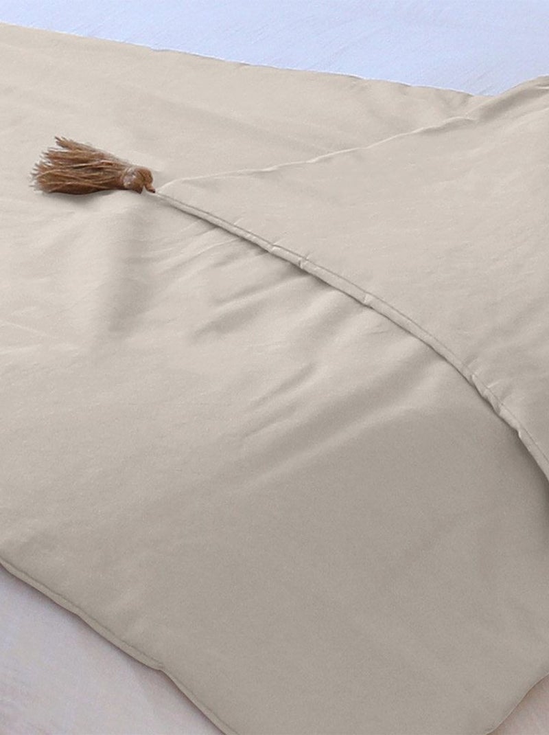 Édredon Panama 90x190 cm pompons jute écru Ecru - Kiabi