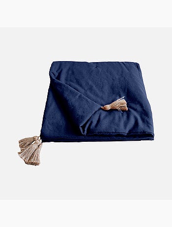 Edredon Panama avec pompons en jute