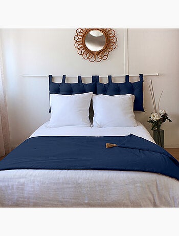 Edredon Panama avec pompons en jute