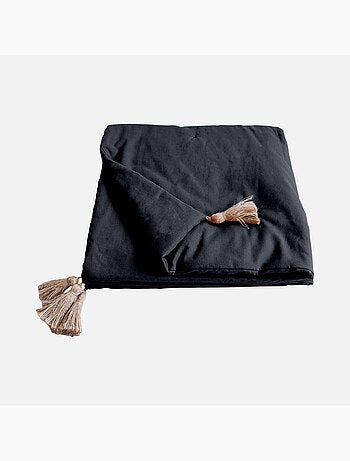 Edredon Panama avec pompons en jute