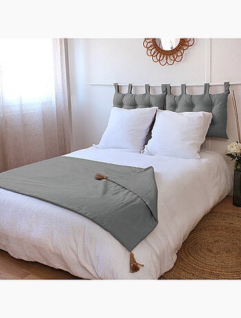 Edredon Panama avec pompons en jute