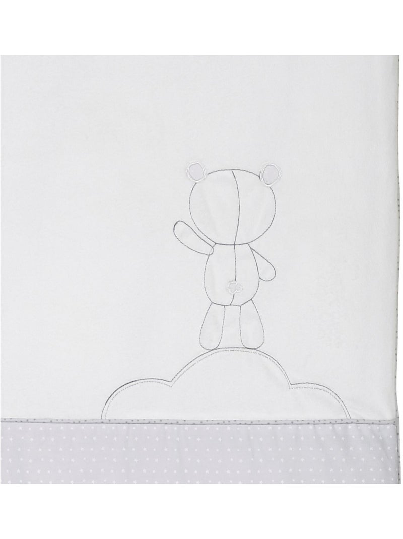 Edredon pour lit bébé en coton - SAUTHON Blanc Gris - Kiabi