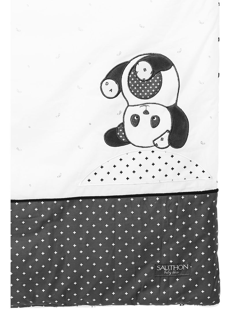 Edredon pour lit bébé en coton - SAUTHON Blanc Noir - Kiabi
