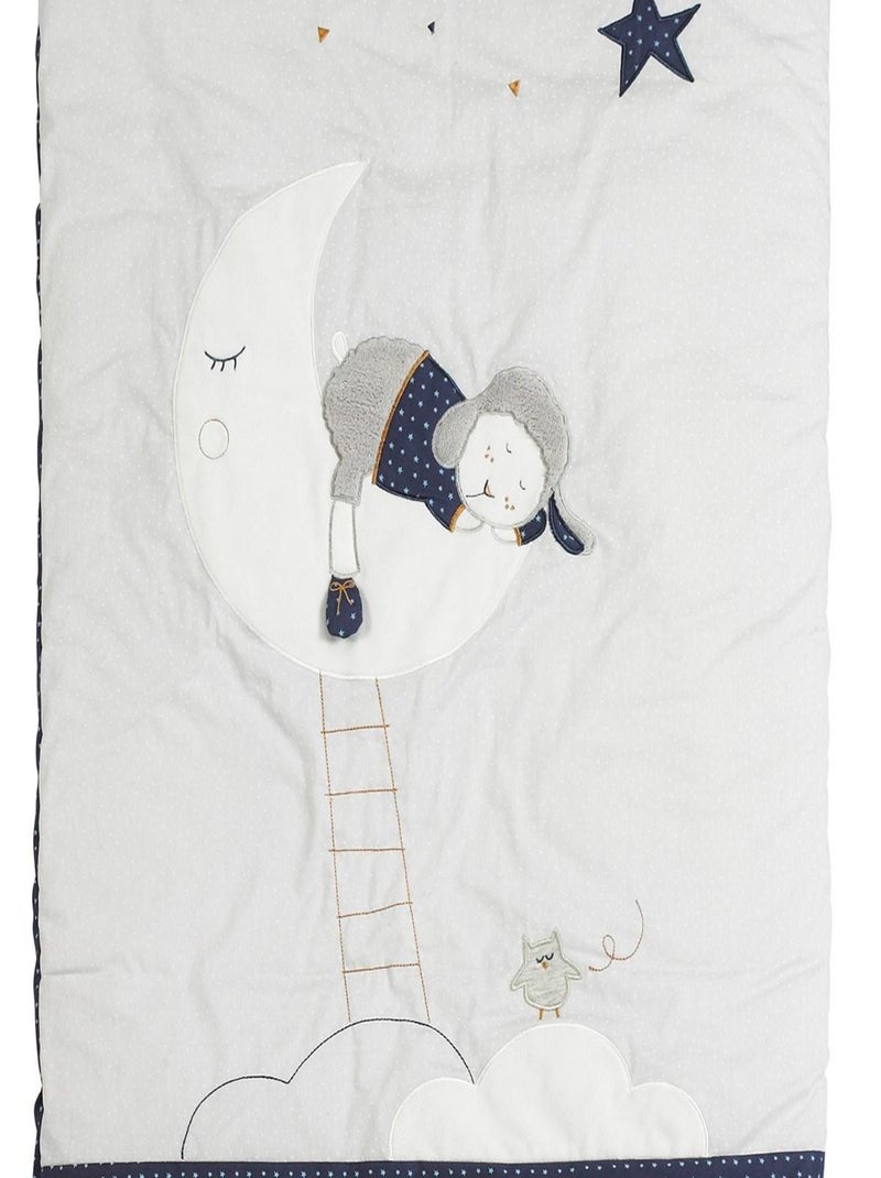 Edredon pour lit bébé en coton perle - SAUTHON Gris - Kiabi