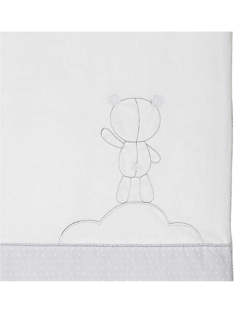 Edredon pour Lit en coton - SAUTHON Blanc Gris - Kiabi