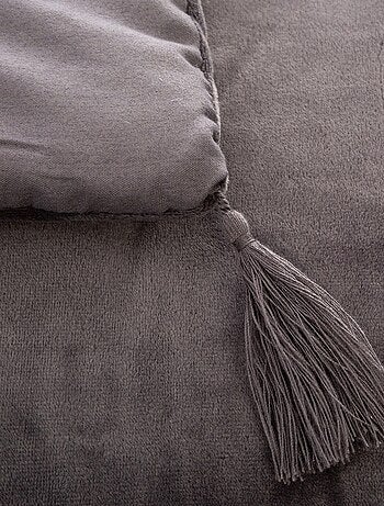 Édredon velours 80x180 cm bleu