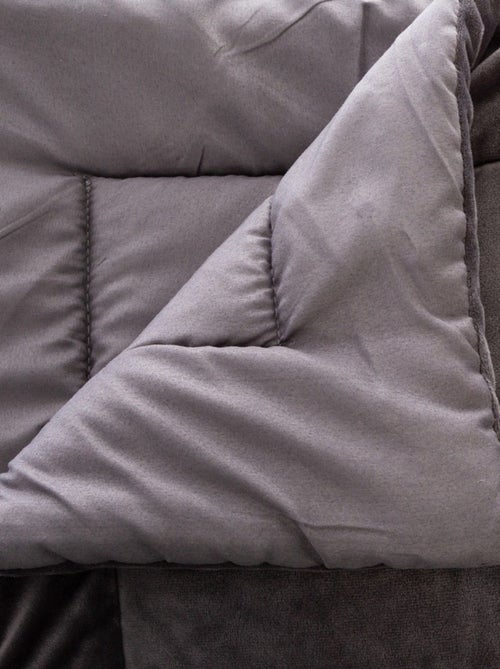 Édredon velours 80x180 cm gris - Kiabi