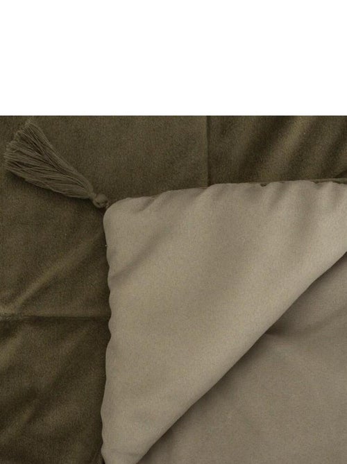 Édredon velours 80x180 cm Sonia kaki - Kiabi