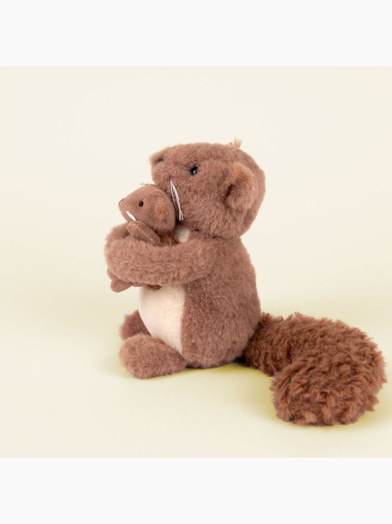 Egmont Toys - Peluche Maman et bébé écureuil Beige - Kiabi