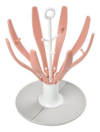Egoutte biberons pliable fleur rose