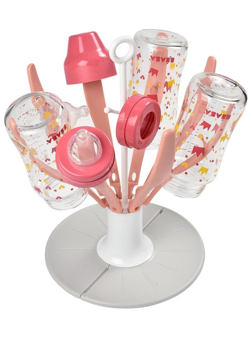 Egoutte biberons pliable fleur rose - Kiabi