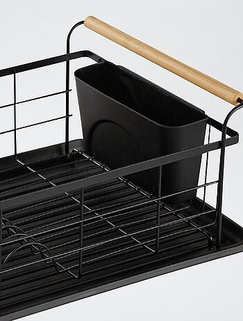 Egouttoir de cuisine en métal et poignées en bois