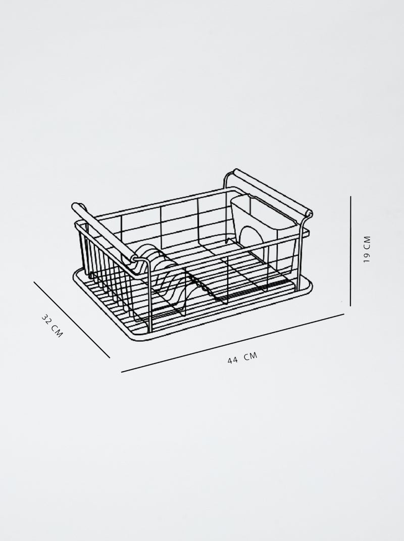 Egouttoir de cuisine en métal et poignées en bois Noir - Kiabi