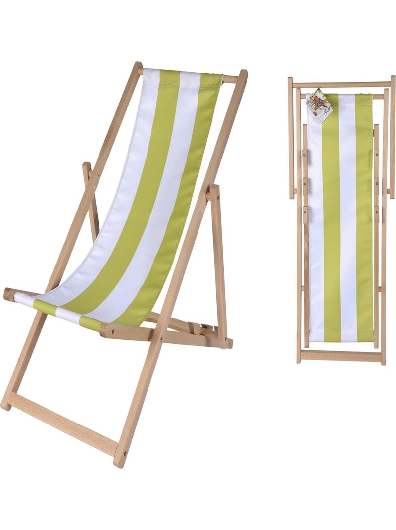 Eichhorn Chaise de Soleil en bois pour Enfant Vert - Kiabi