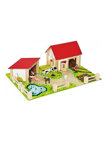 Eichhorn Ferme en bois avec Accessoires