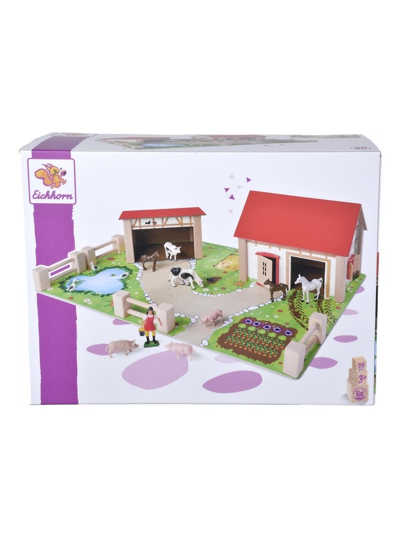 Eichhorn Ferme en bois avec Accessoires N/A - Kiabi
