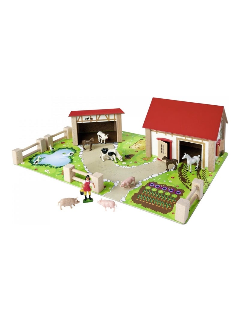 Eichhorn Ferme en bois avec Accessoires N/A - Kiabi