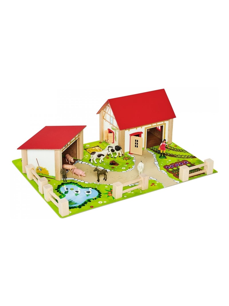 Eichhorn Ferme en bois avec Accessoires N/A - Kiabi