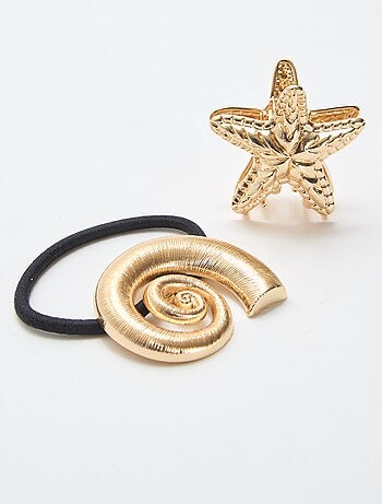 Elastique coquillage et pince étoile