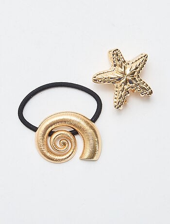 Elastique coquillage et pince étoile