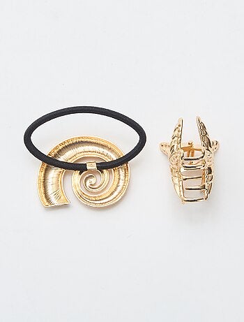 Elastique coquillage et pince étoile