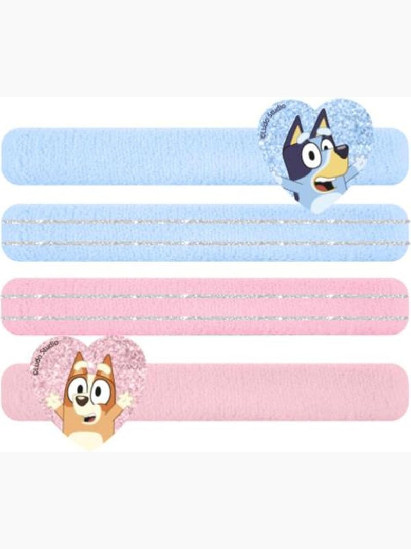 Élastiques cheveux enfant Bluey & Bingo cœurs pastel : lot de 4 Multicolore - Kiabi