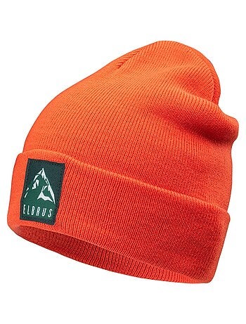Bonnet à pompon tricoté Homme HEADSTART - Orange