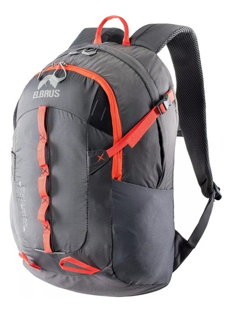 Elbrus - Sac à dos de randonnée ATLANTIS Carbone/Orange fluo - Kiabi