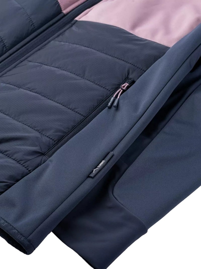 Elbrus - Veste softshell motif/style matelassé Bleu nuit - Kiabi
