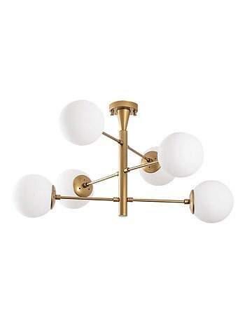 ÉLÉONORE - Plafonnier vintage doré - 6 lampes
