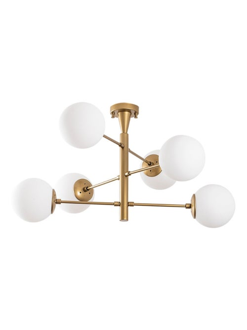 ÉLÉONORE - Plafonnier vintage doré - 6 lampes - Kiabi