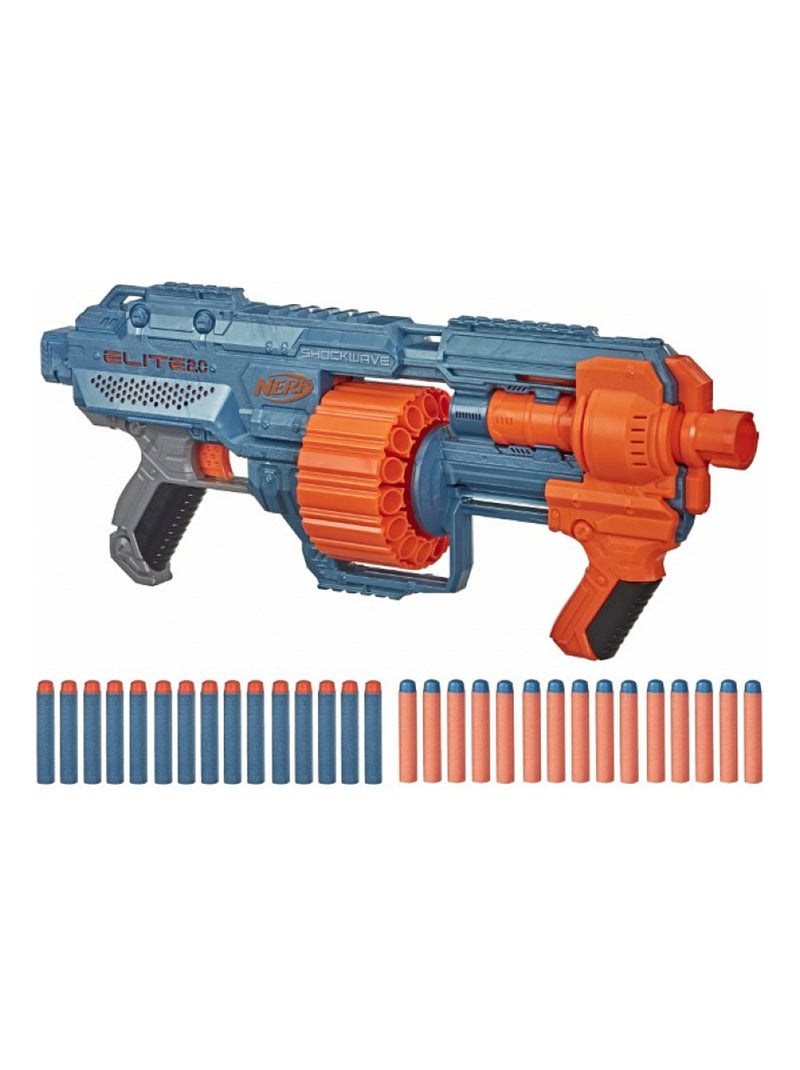 Elite 2.0 Shockwave Rd-15 Et Flechettes Elite - Nerf Multicolore - Kiabi