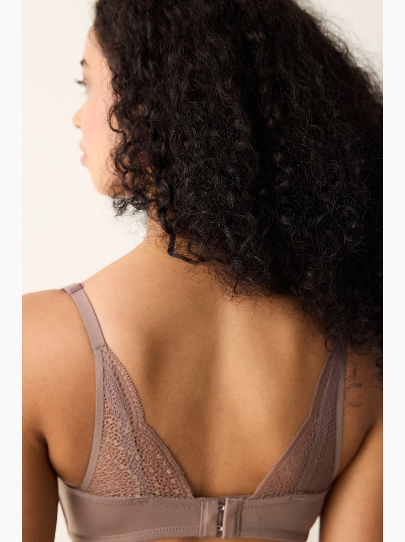 Eliza push up soutien-gorge décolleté sans armatures penti Taupe - Kiabi