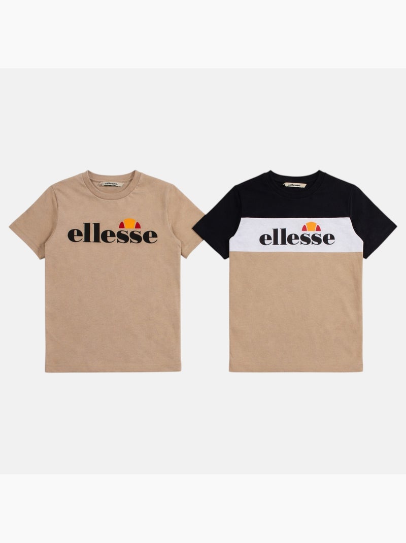 Ellesse - 2 T-shirts avec Pantalon de jogging Beige - Kiabi
