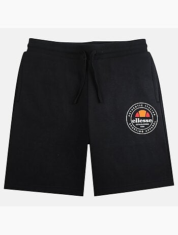 Ellesse - Bermuda homme noir taille élastique et cordon